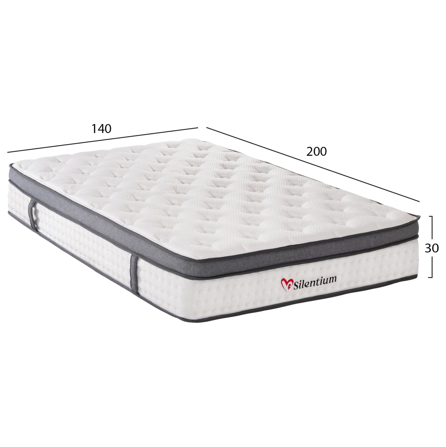 Mattress Double Silentium Hm749.04 Pocket Springs--white 140x200x30hcm