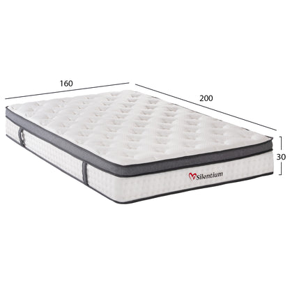Mattress Double Silentium Hm749.06 Pocket Springs--white 160x200x30hcm