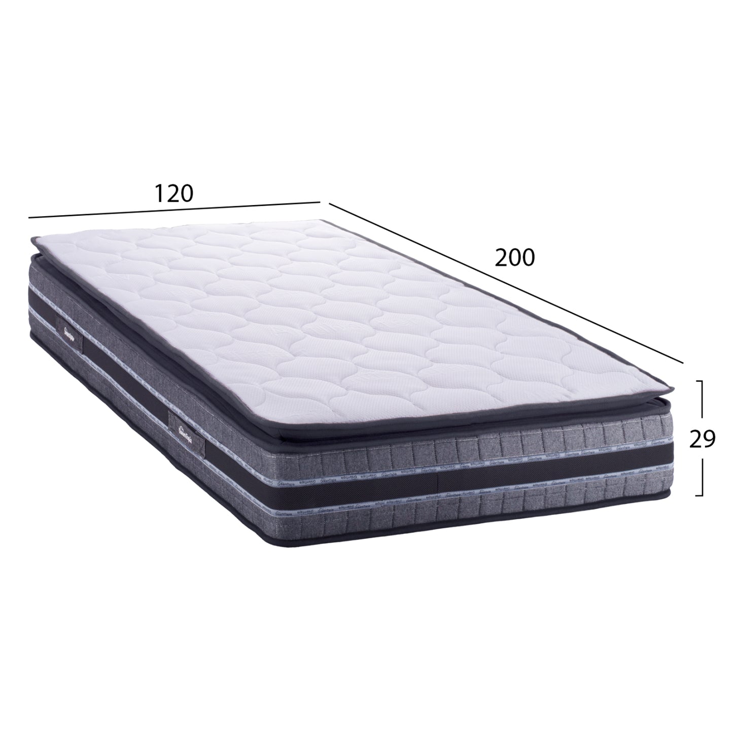 Hm657.120 Dreamtopia Mattress, Series Franklin, 120x200x29h
