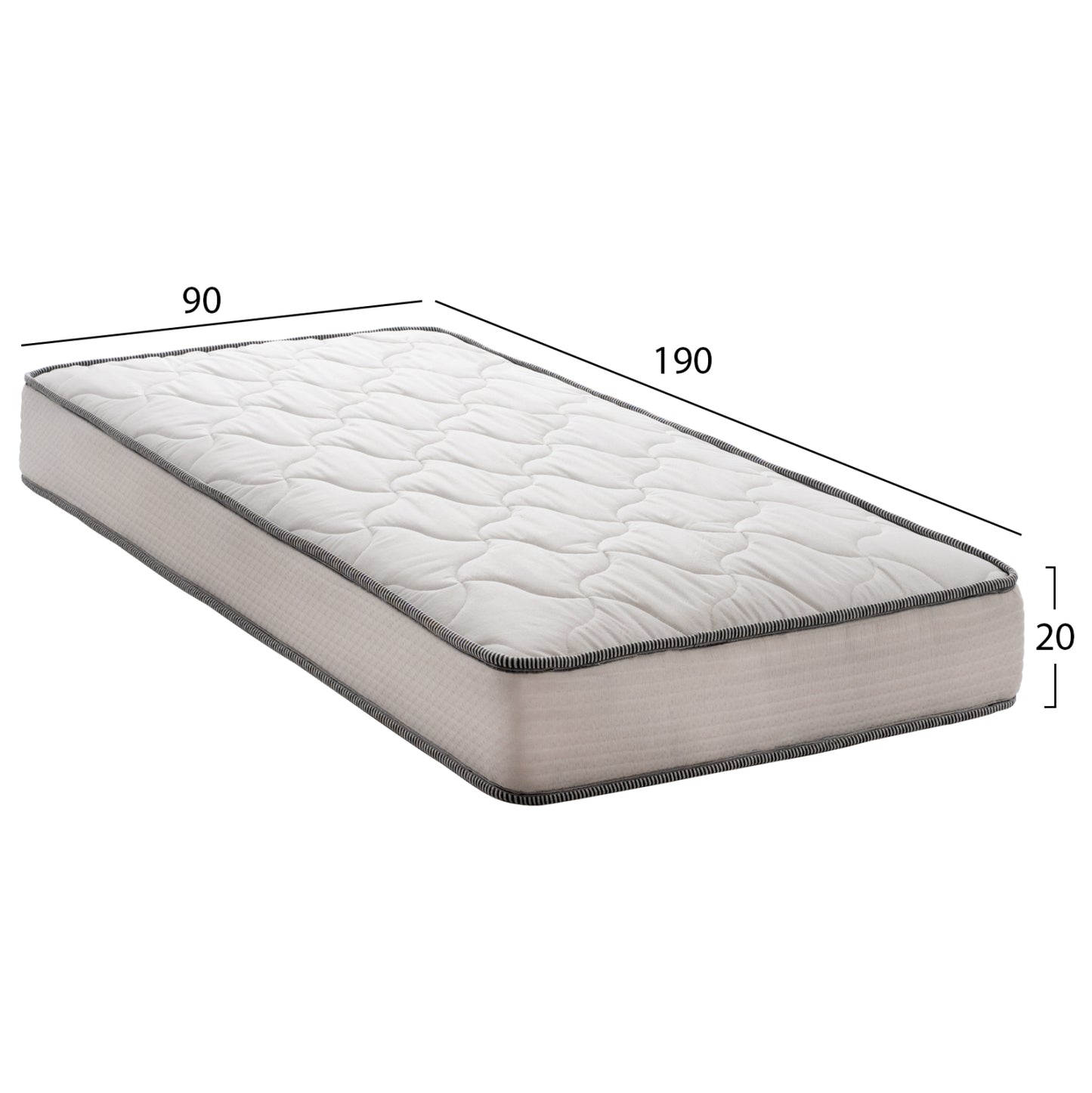 Hm654.90 Dreamtopia Mattress, Series Atlas, 90x190x20h
