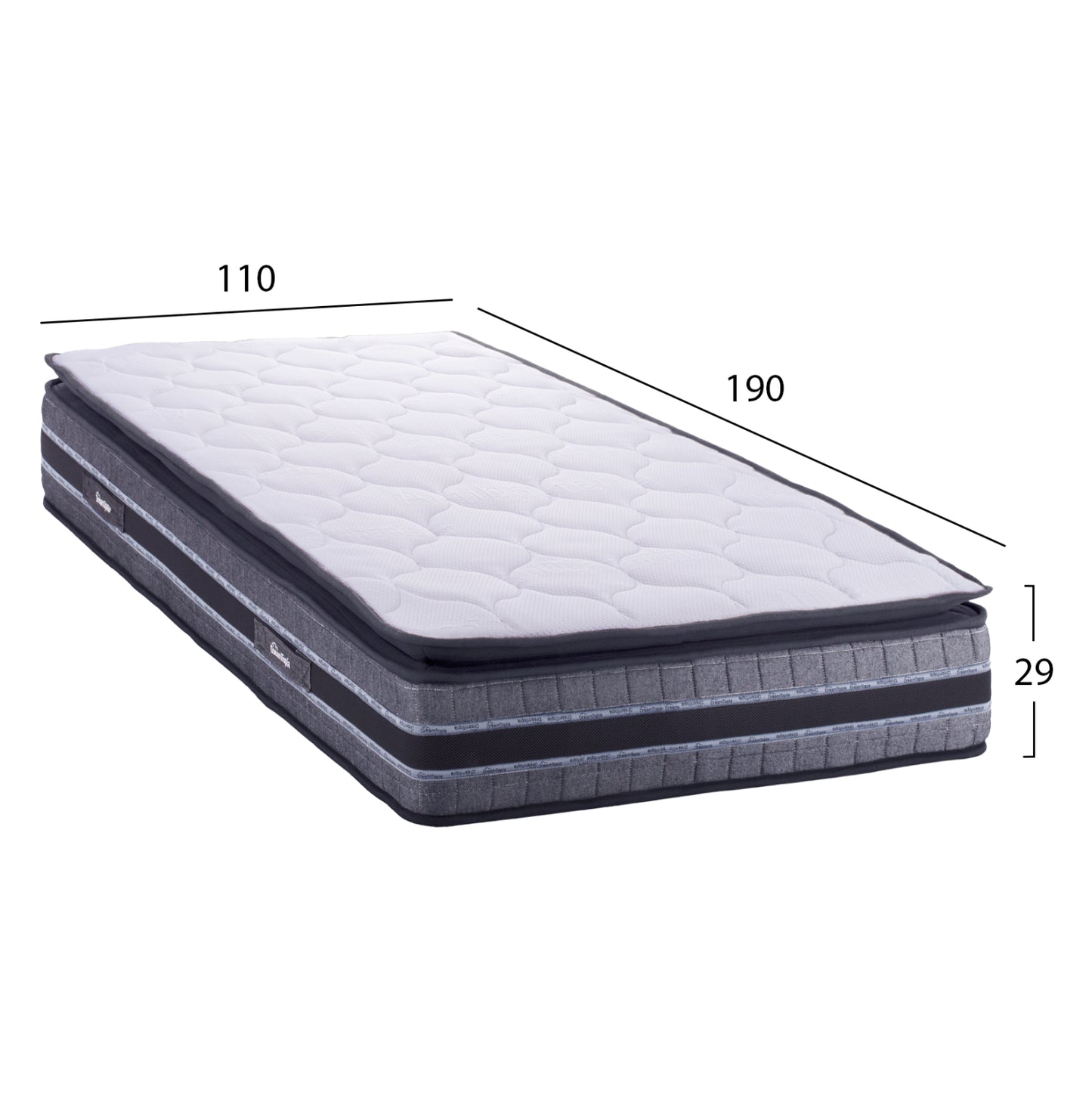 Hm663.110 Dreamtopia Mattress, Series Celestial, Mini-bonnell, 110x190x29Η