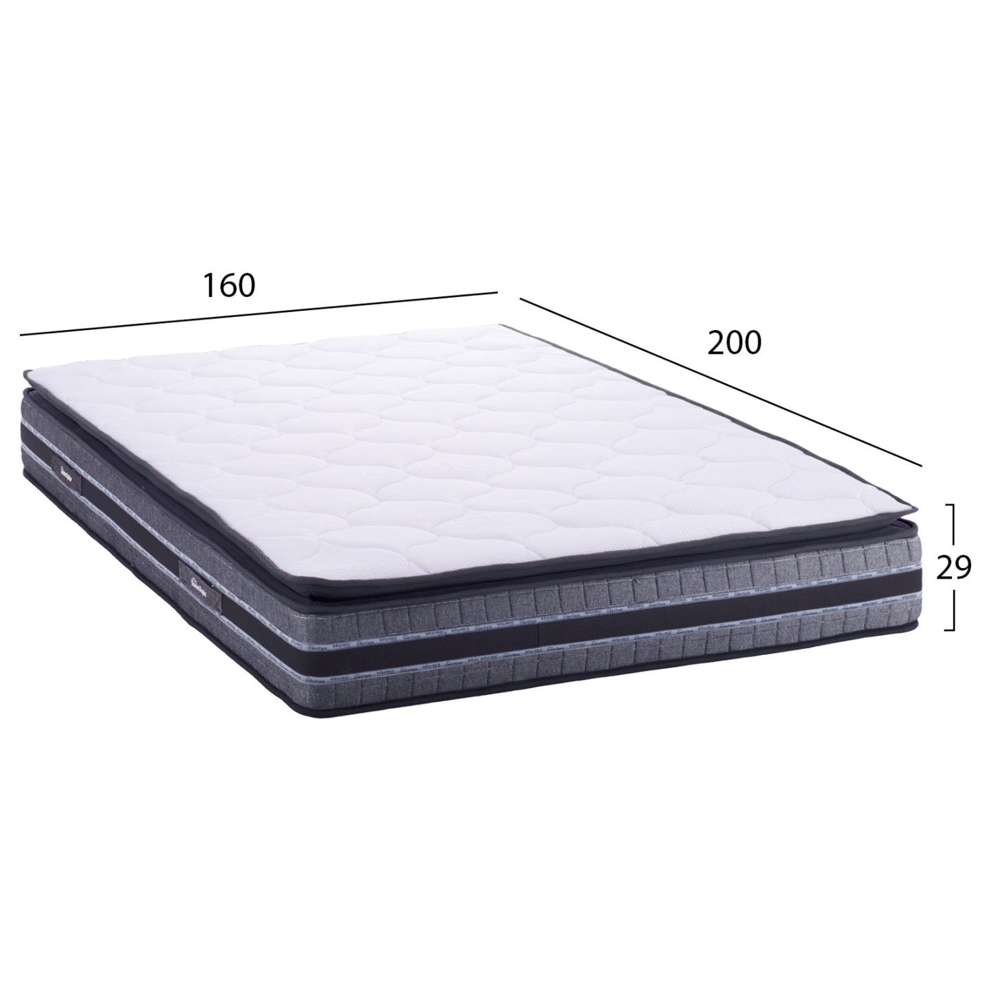 Hm663.160 Dreamtopia Mattress, Series Celestial, Mini-bonnell, 160x200x29Η