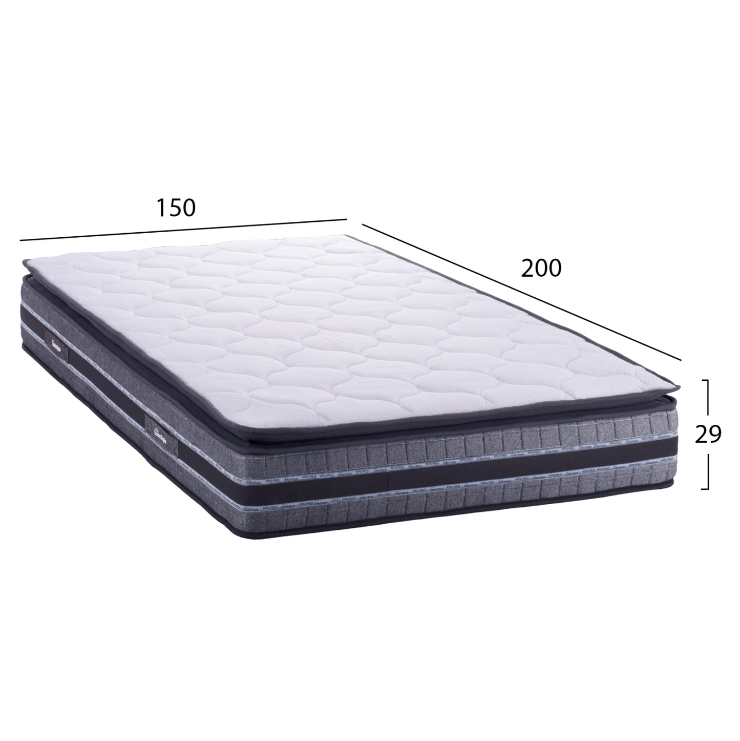 Hm663.150 Dreamtopia Mattress, Series Celestial, Mini-bonnell, 150x200x29Η