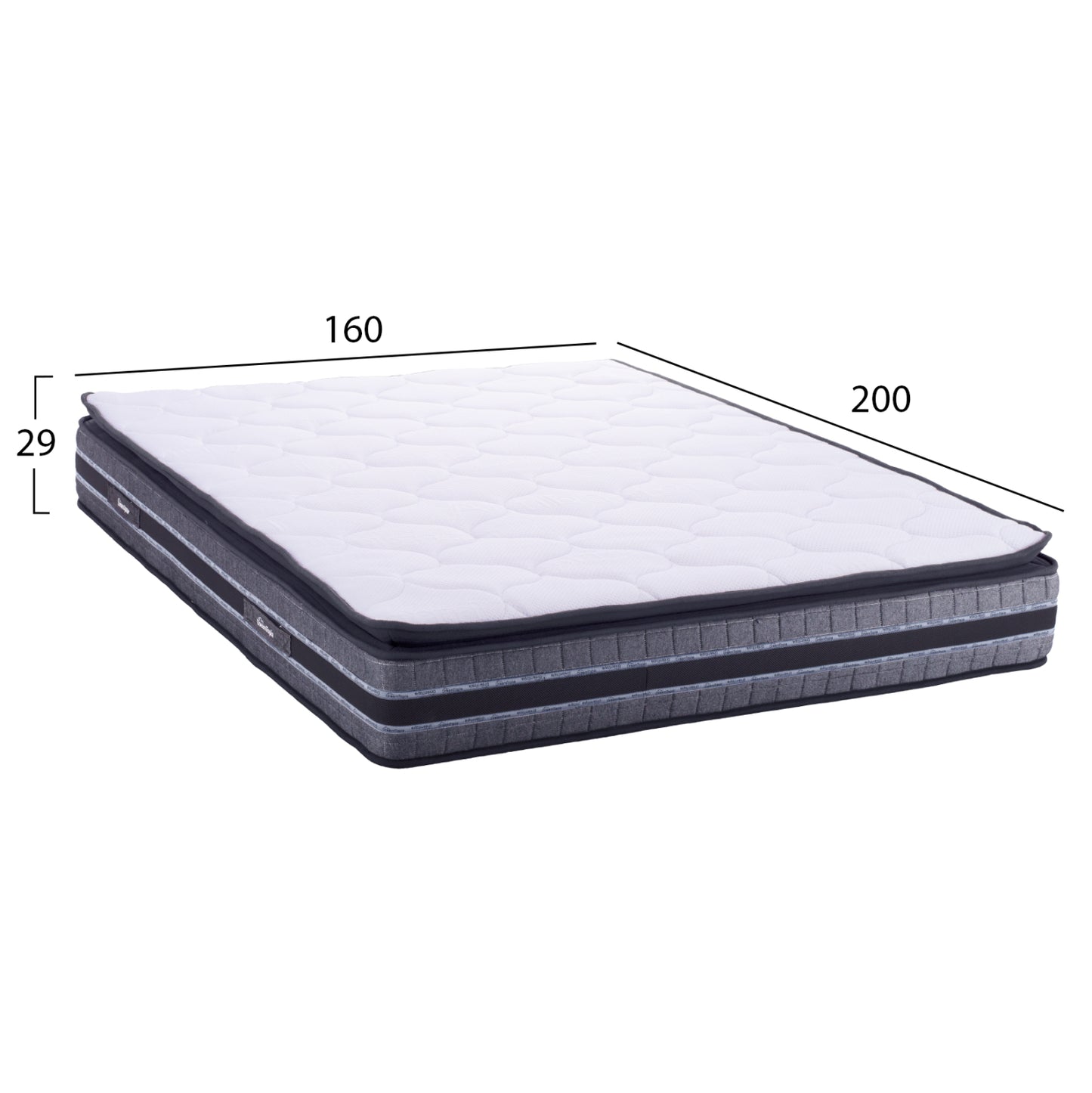 Hm657.160 Dreamtopia Mattress, Series Franklin, 160x200x29h