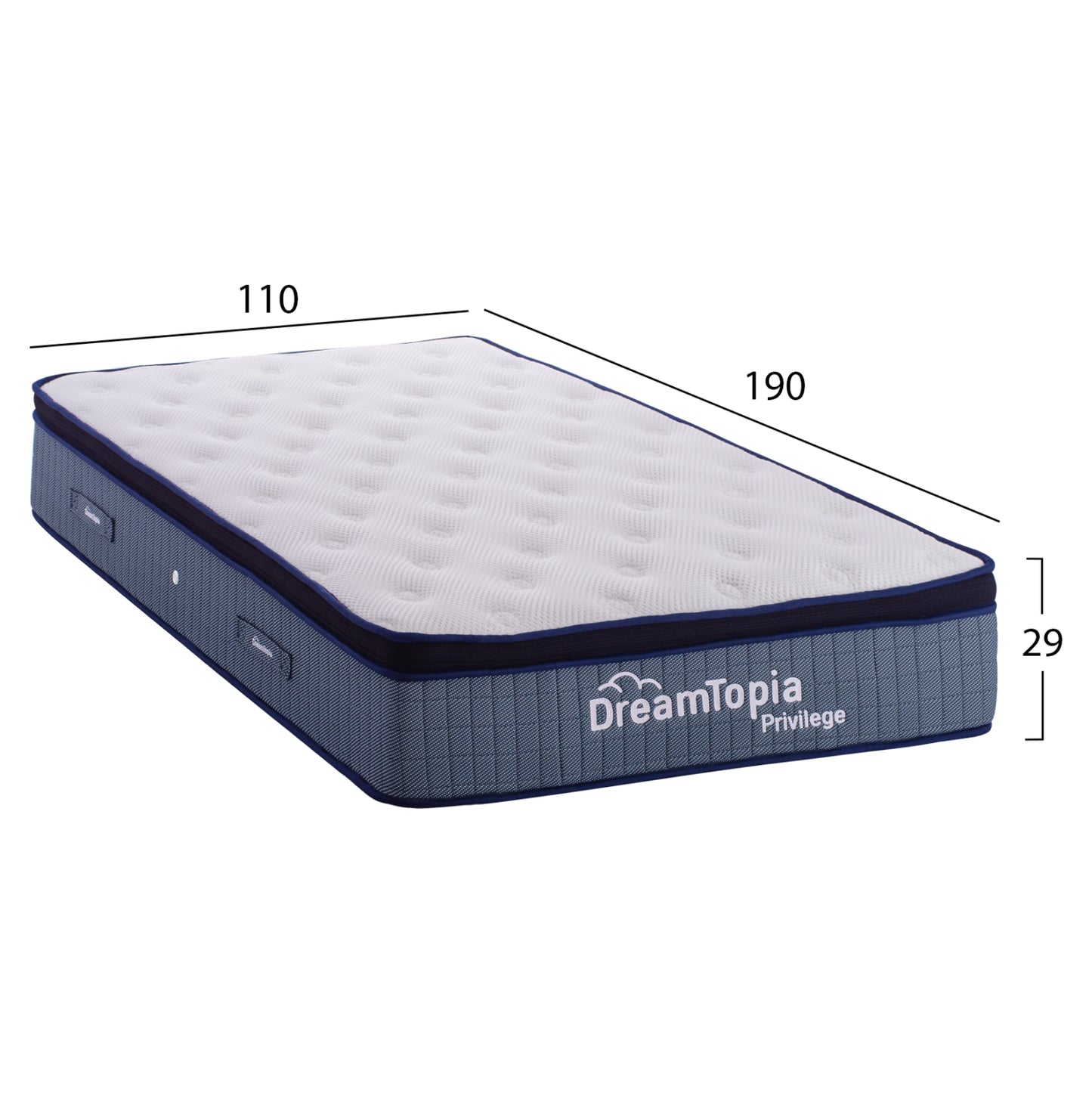 Hm660.110 Dreamtopia Mattress, Series Privilege, 110x190x29h