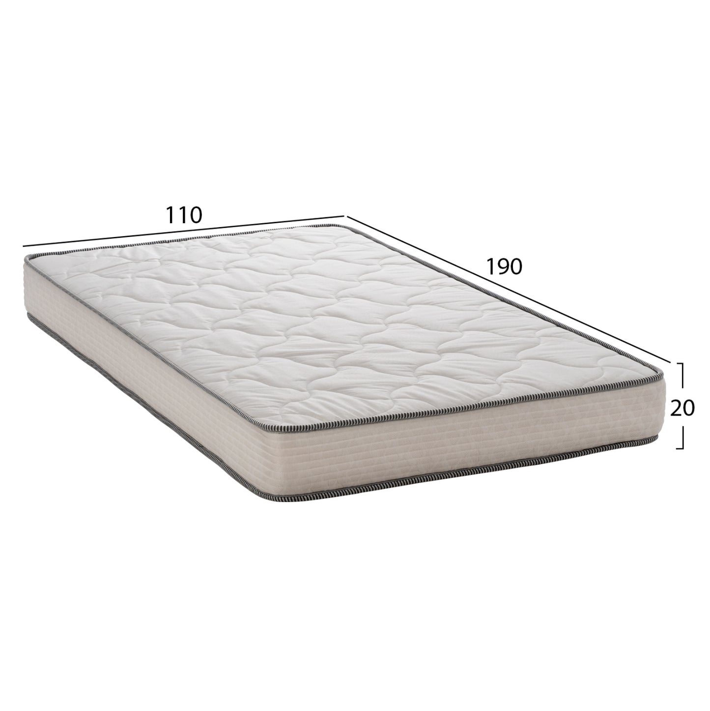 Hm653.110 Dreamtopia Mattress, Series Relief, 110x190x20h