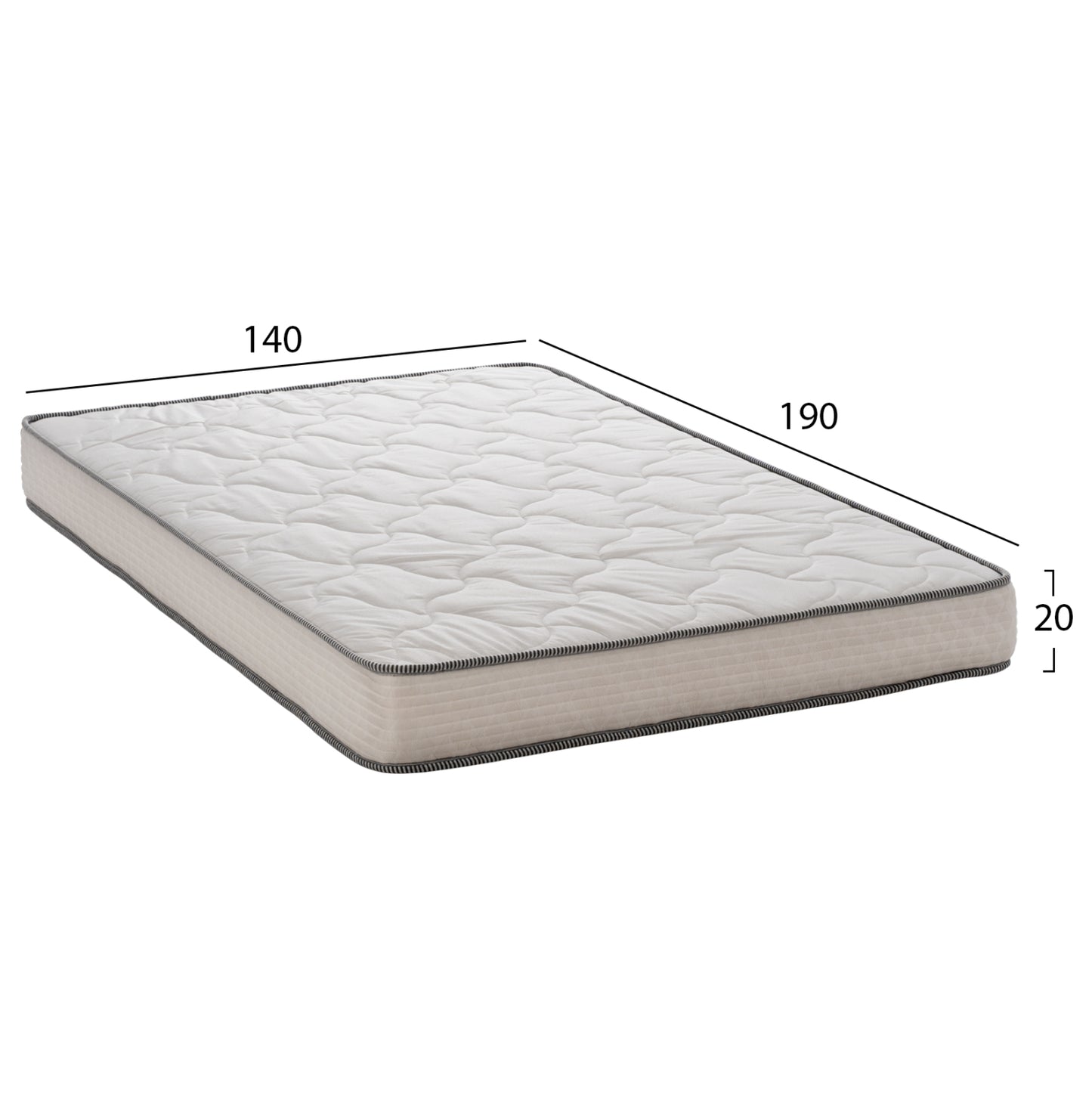 Hm653.140 Dreamtopia Mattress, Series Relief, 140x190x20h