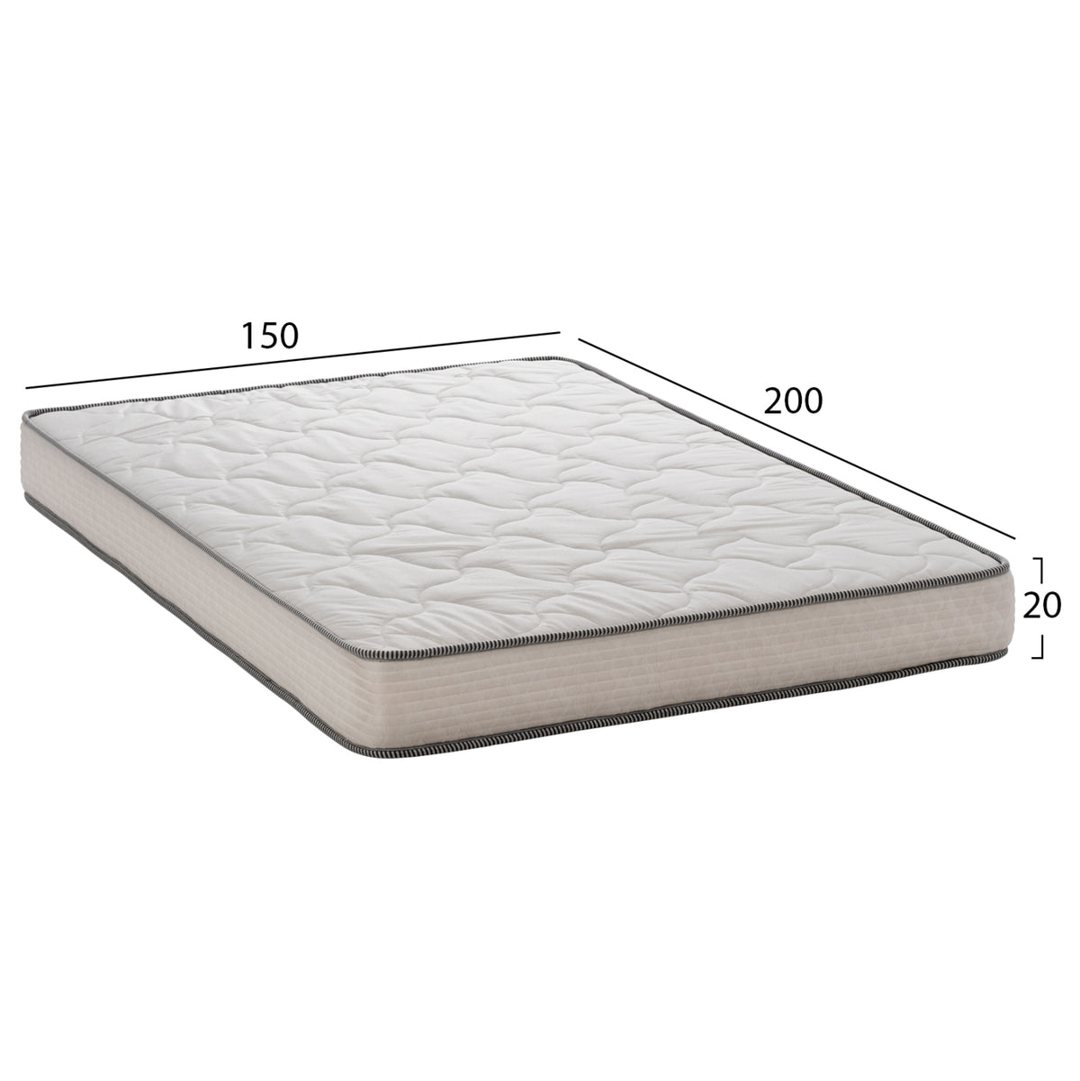 Hm653.150 Dreamtopia Mattress, Series Relief, 150x200x20h