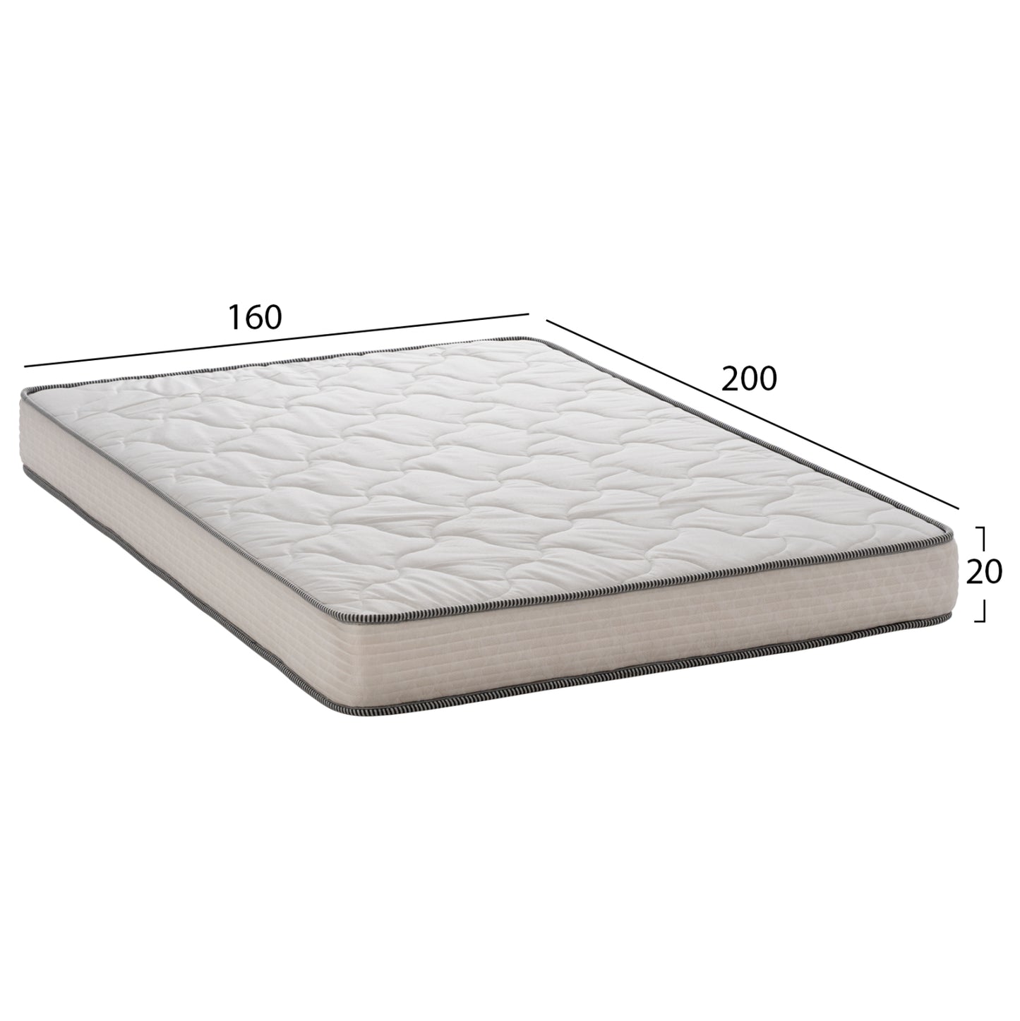 Hm653.160 Dreamtopia Mattress, Series Relief, 160x200x16hcm