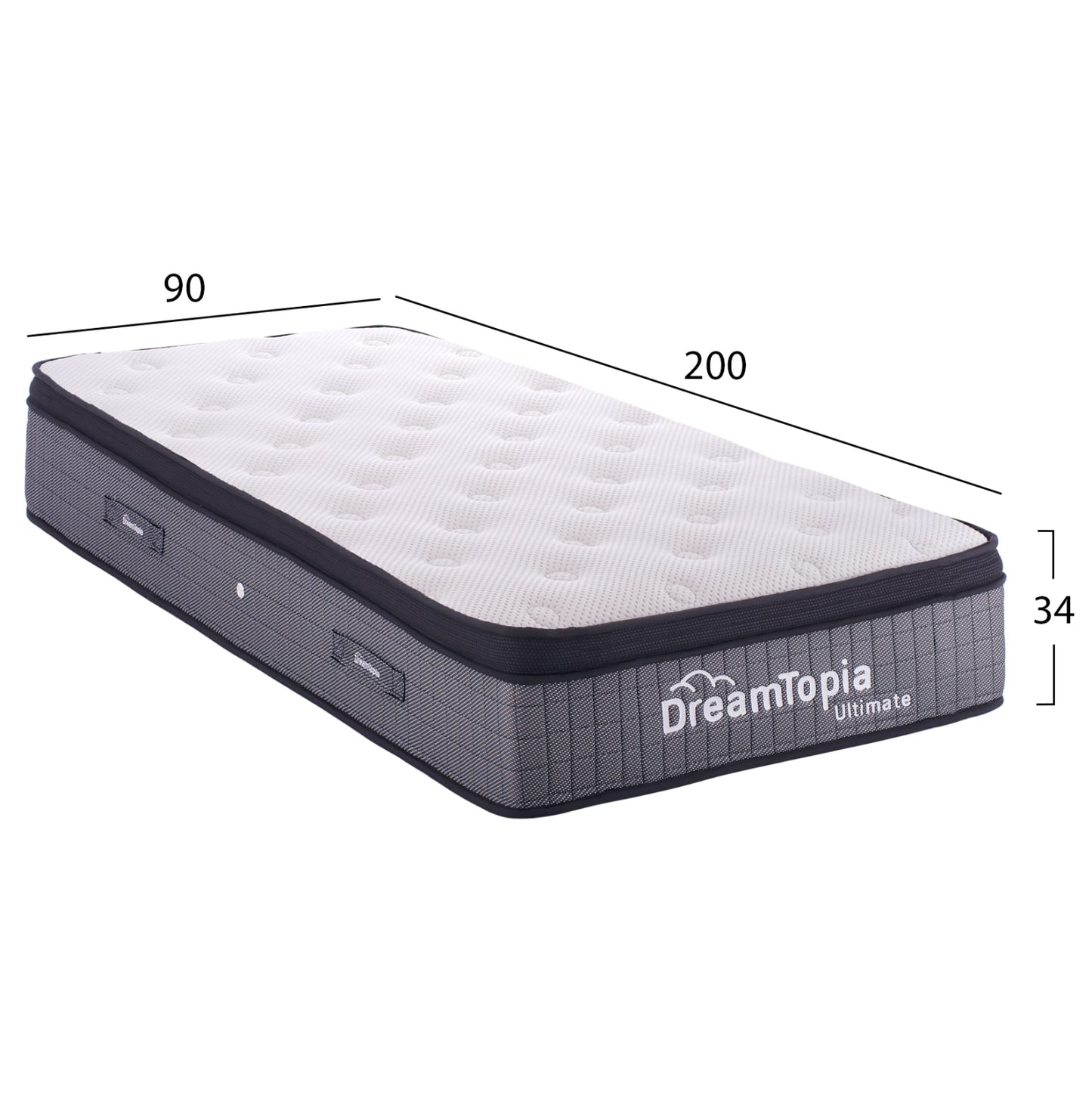 Hm661.90-200 Dreamtopia Mattress, Series Ultimate, 90x200x34h