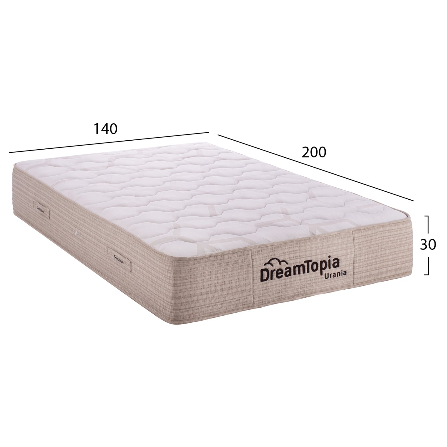Hm659.140 Dreamtopia Mattress, Series Urania, 140x200x30h