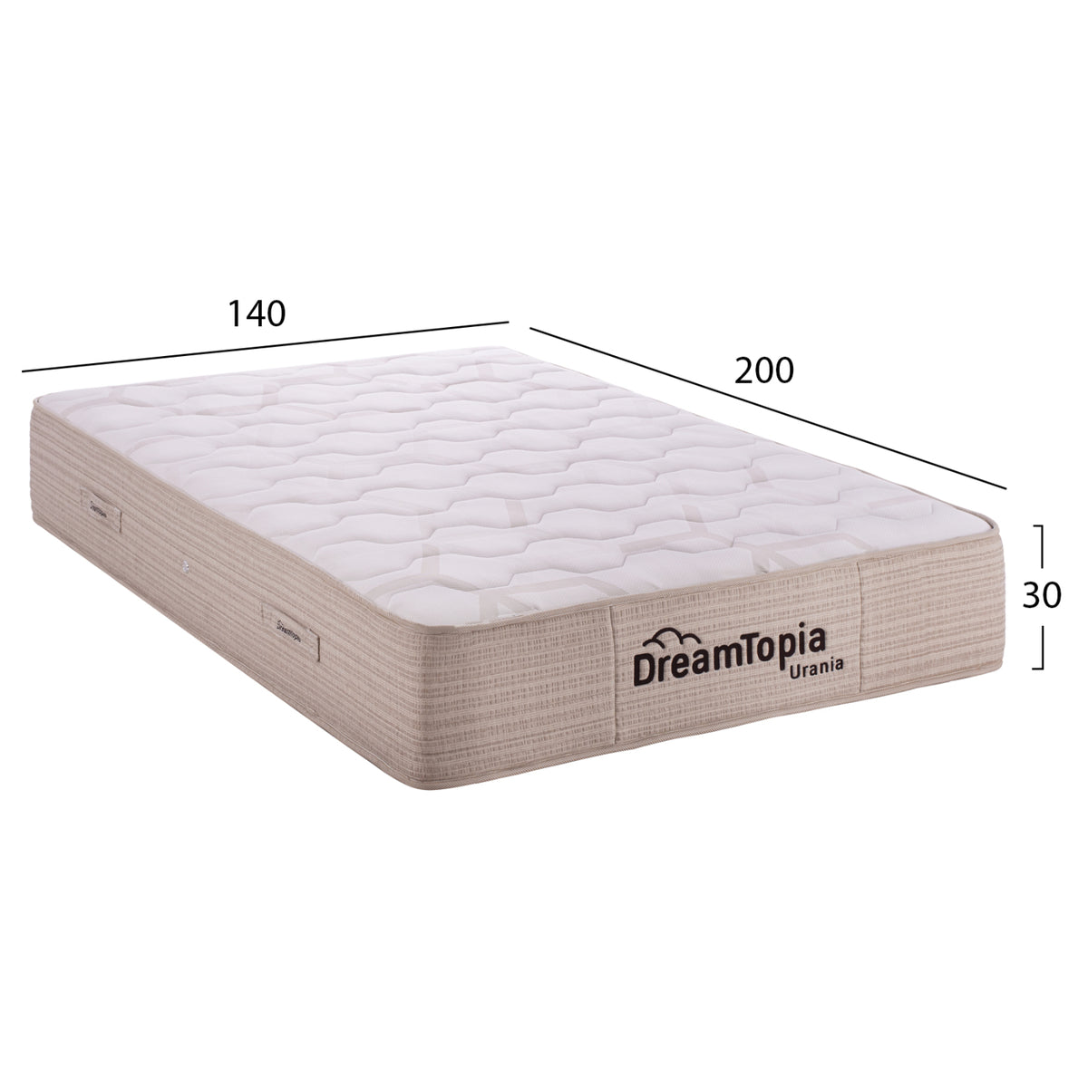 Hm659.140 Dreamtopia Mattress, Series Urania, 140x200x30h
