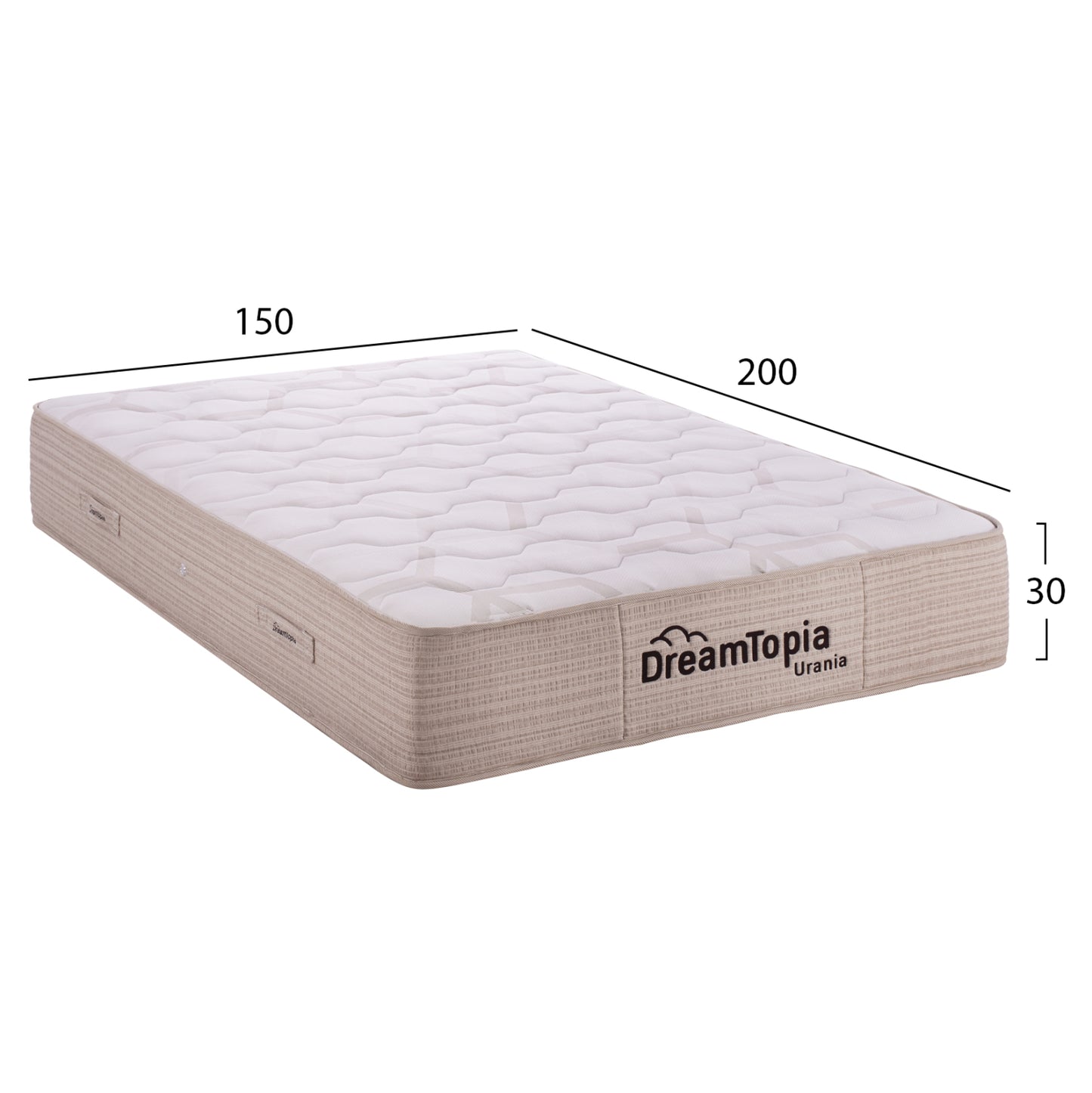Hm659.150 Dreamtopia Mattress, Series Urania, 150x200x30h