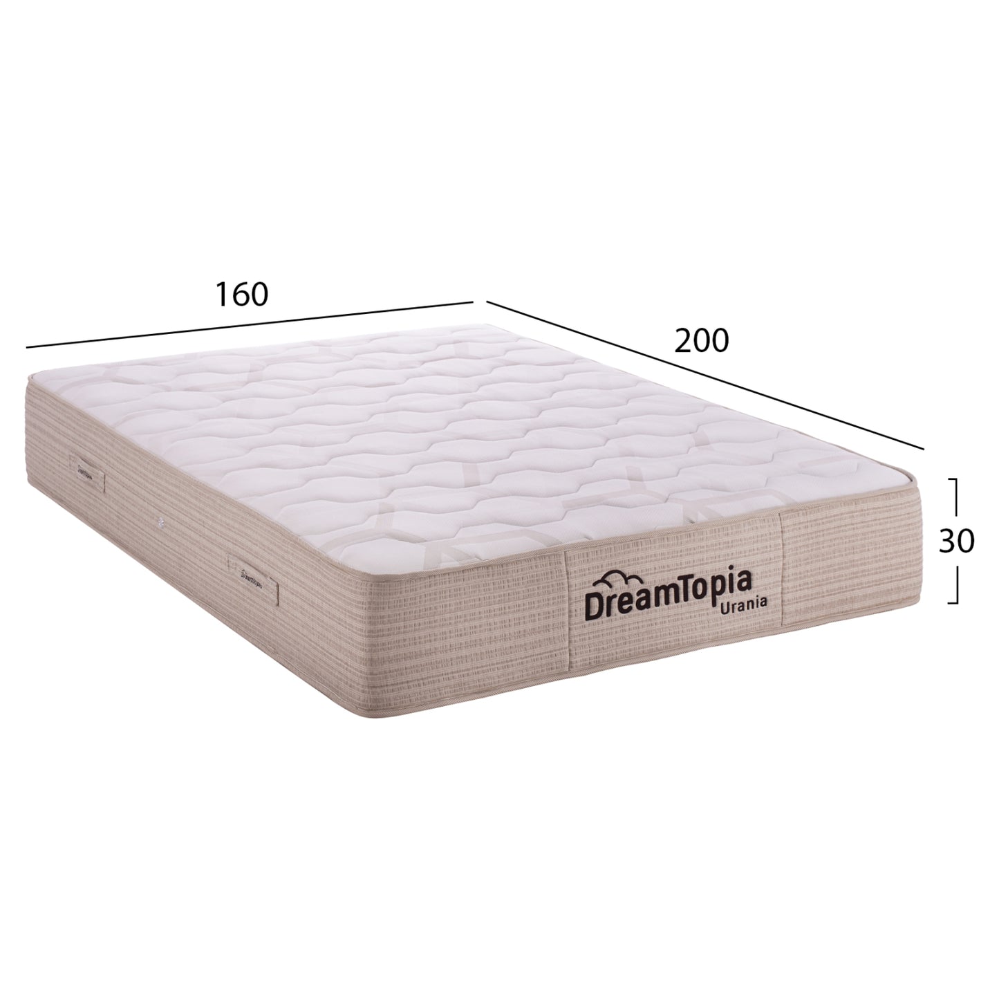 Hm659.160 Dreamtopia Mattress,series "urania",160x200x30h