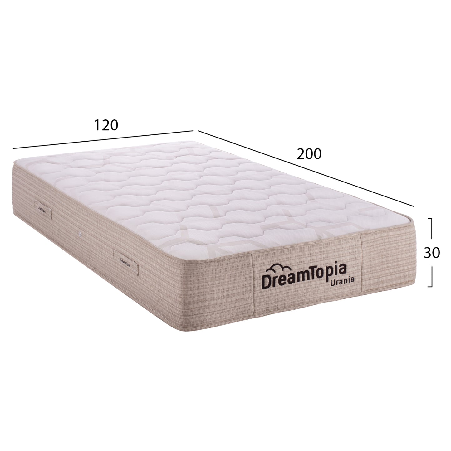 Hm659.120 Dreamtopia Mattress, Series Urania, 120x200x30h