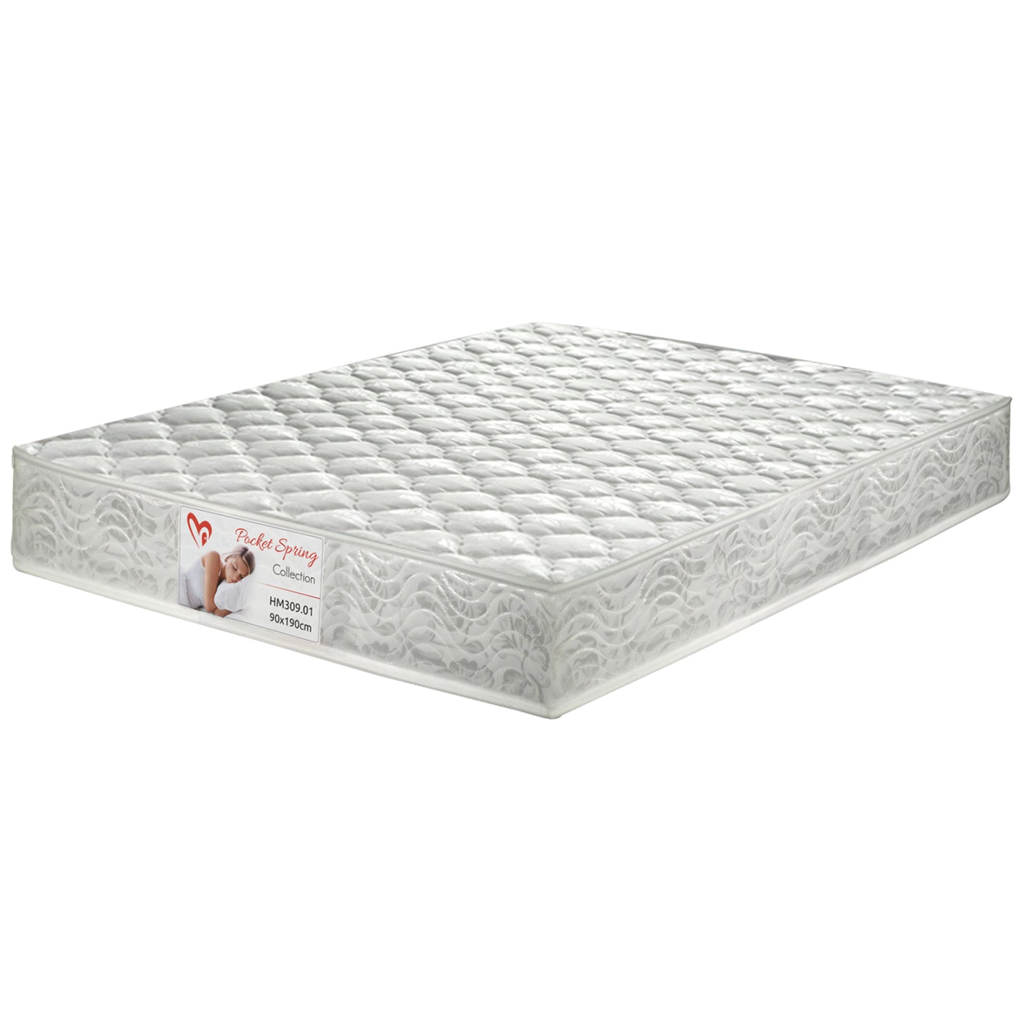 Mattress Pocket Spring Semi Double 110x190 Double-sided View ΗΜ309.02