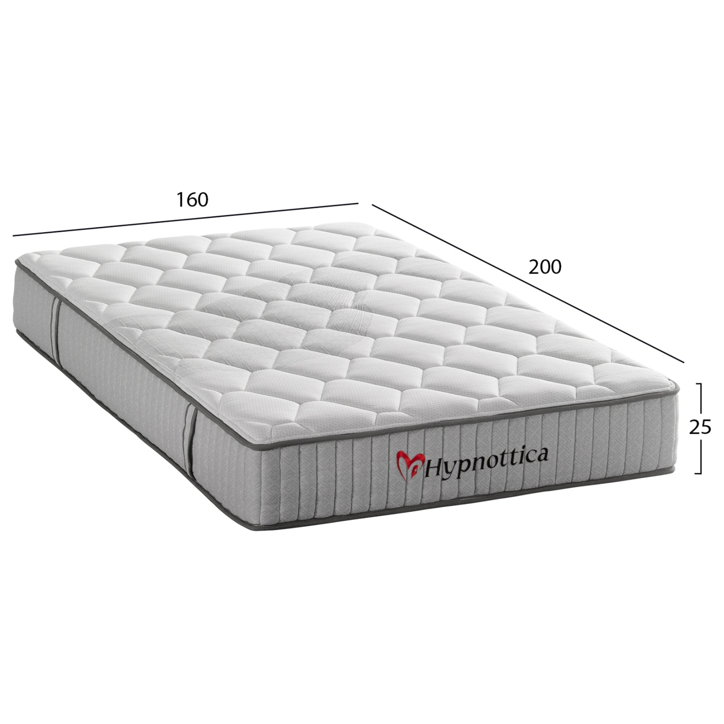Mattress Double-size Hypnottica Hm748.06 Pocket Springs--white 160x200x25hcm