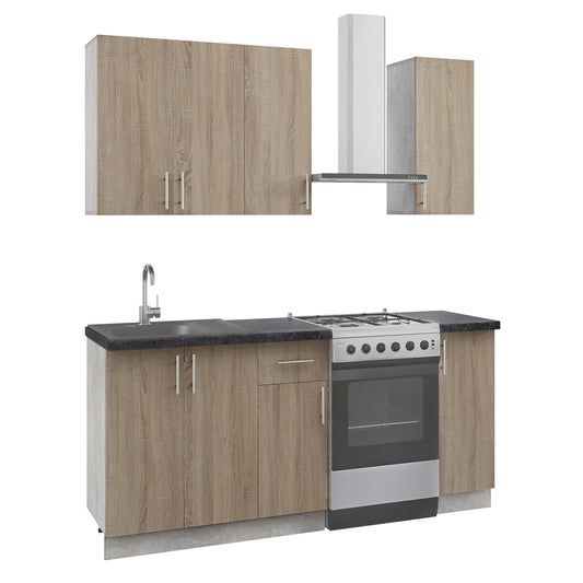 Kitchen Composition Hm2465.01 Melamine Sonoma Countertop Laminate 120x47x84,8Υεκ.