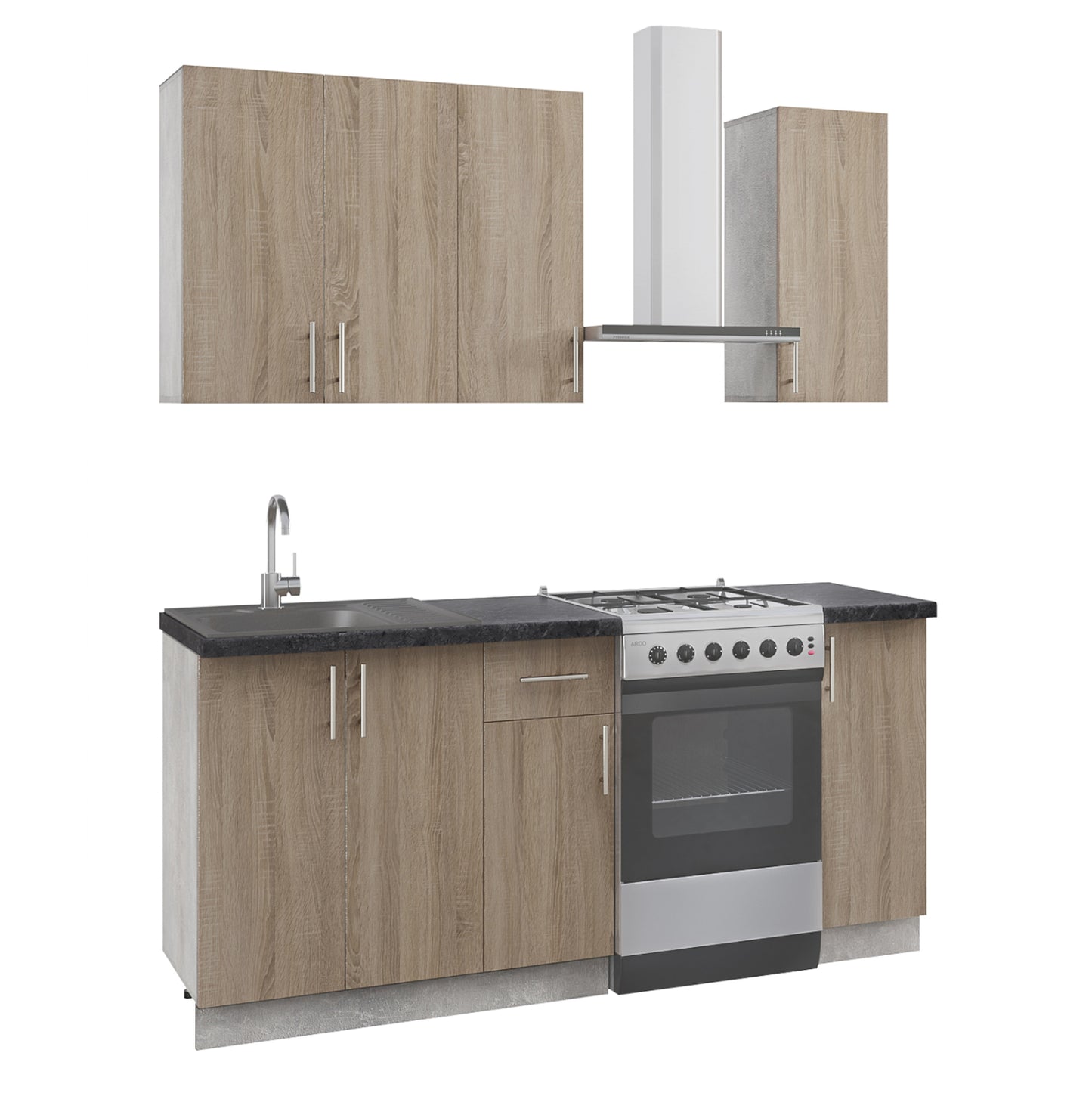Kitchen Composition Hm2465.01 Melamine Sonoma Countertop Laminate 120x47x84,8Υεκ.