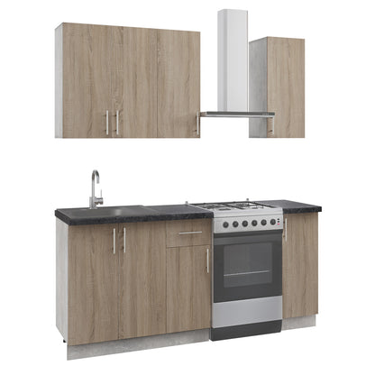 Kitchen Composition Hm2465.01 Melamine Sonoma Countertop Laminate 120x47x84,8Υεκ.
