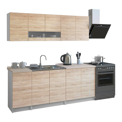 Kitchen Unit Melamine Sonama-white Hm2443 200x46-29.2 Cm.