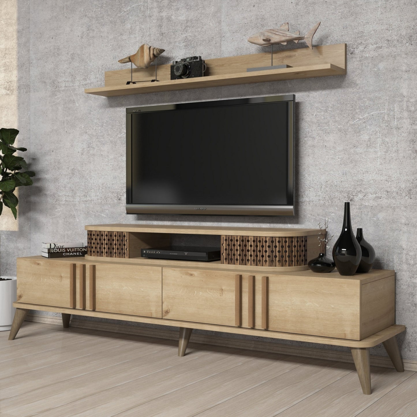 Living Room Composition Hm11848.01 2pcs Natural Oak