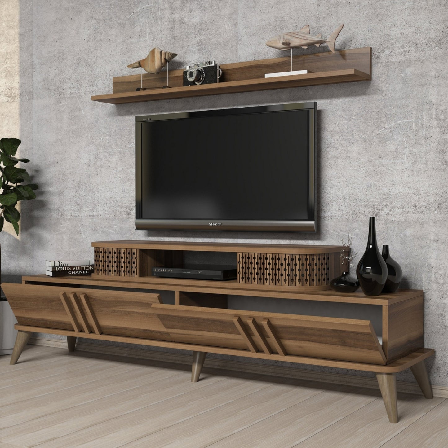 Living Room Composition Hm11848.02 2pcs In Walnut