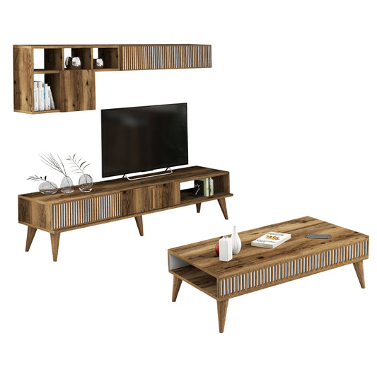 Living Room Composition Hm11847.01 2pcs In Walnut-white