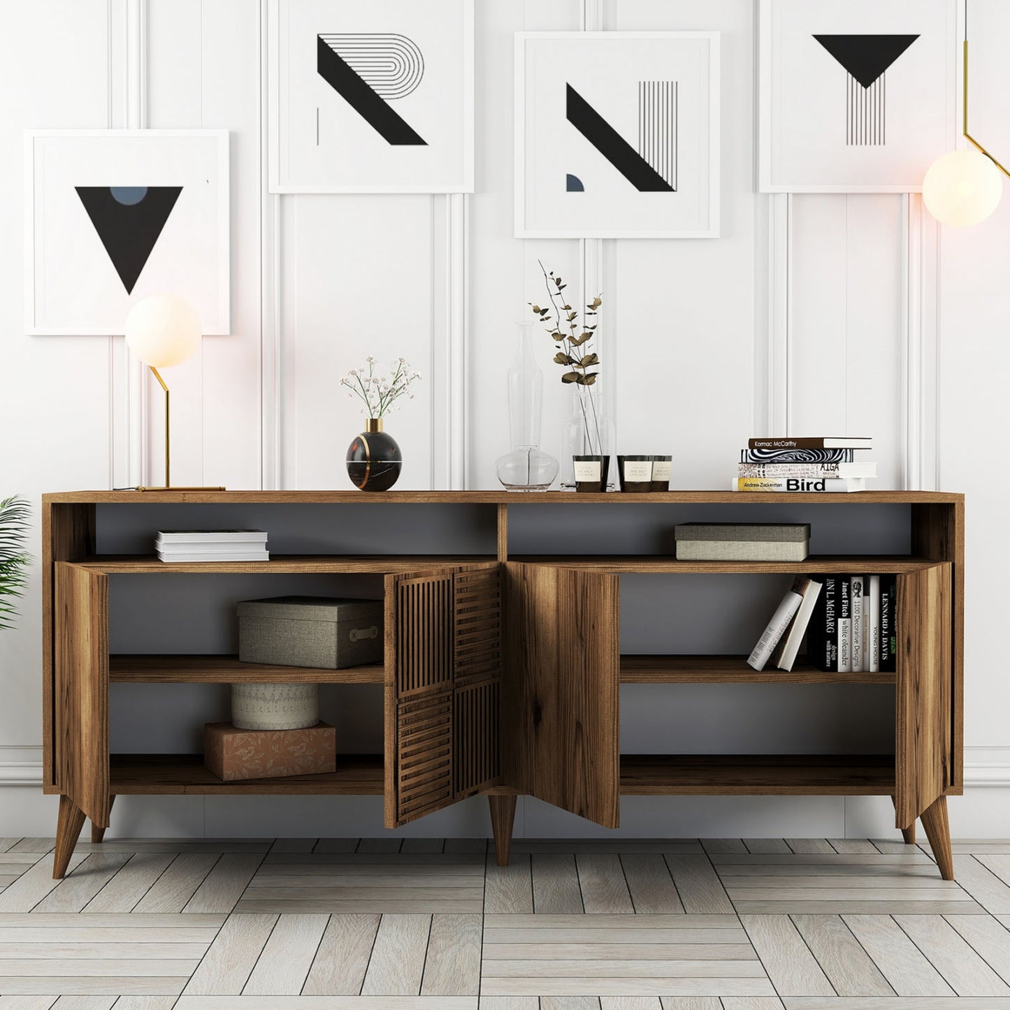 Living Room Composition Hm11845.01 3pcs Walnut-white