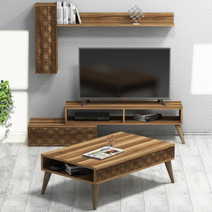 Living Room Composition Hm11850.01 2pcs Melamine In Walnut