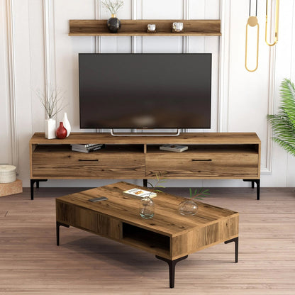 Living Room Composition Hm11856.01 2pcs Melamine In Walnut