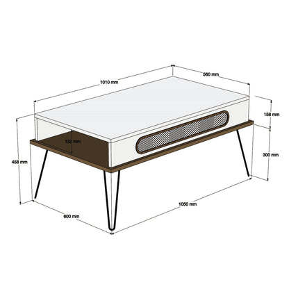Living Room Composition Hm11851.03 2pcs Melamine In Walnut