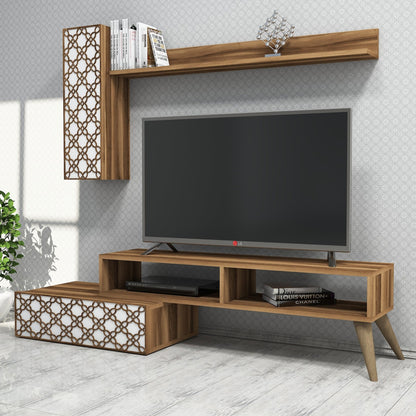 Living Room Composition Hm11850.03 2pcs Melamine In Walnut-white