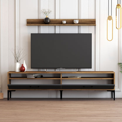 Living Room Composition Hm11856.02 2pcs Melamine Walnut-anthracite