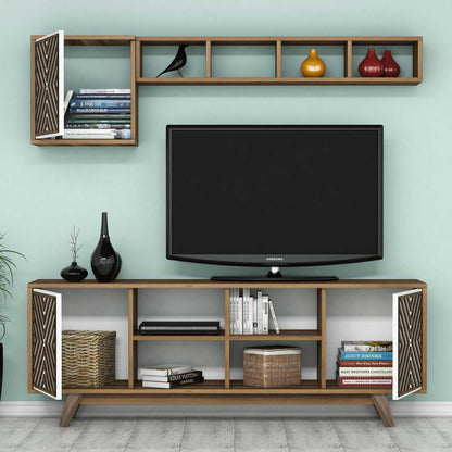 Living Room Composition Hm11853.03 2pcs Melamine In Walnut-white