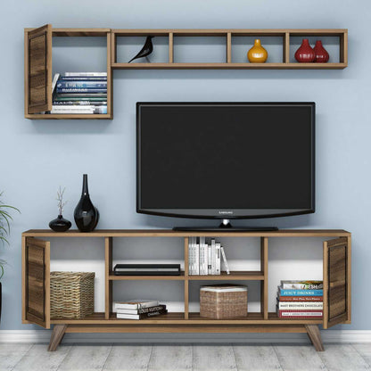 Living Room Composition Hm11853.01 2pcs Melamine In Walnut Color