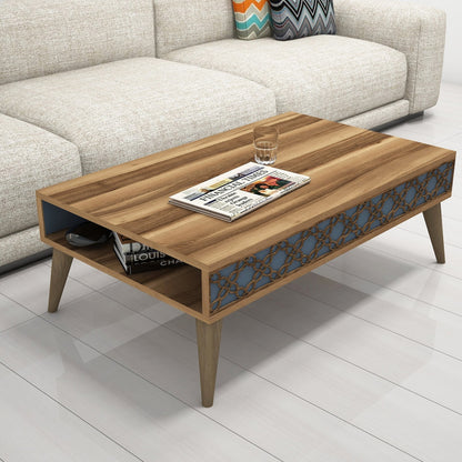 Living Room Composition Hm11850.04 2pcs Melamine In Walnut-blue