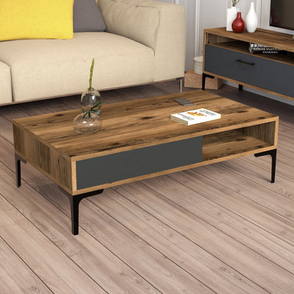 Living Room Composition Hm11856.02 2pcs Melamine Walnut-anthracite