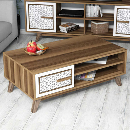 Living Room Composition Hm11852.03 2pcs Melamine In Walnut-white