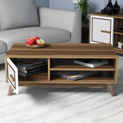 Living Room Composition Hm11852.03 2pcs Melamine In Walnut-white