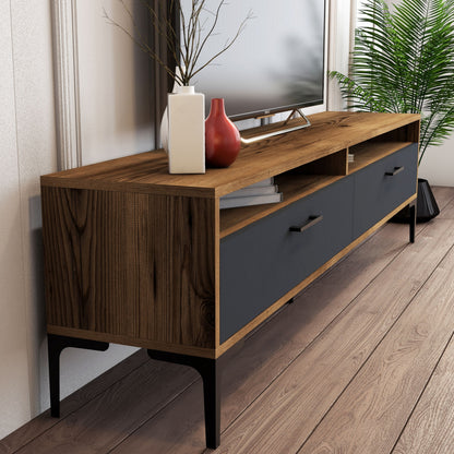 Living Room Composition Hm11856.02 2pcs Melamine Walnut-anthracite