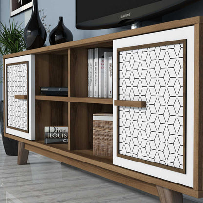 Living Room Composition Hm11852.03 2pcs Melamine In Walnut-white