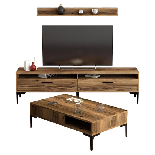 Living Room Composition Hm11856.01 2pcs Melamine In Walnut