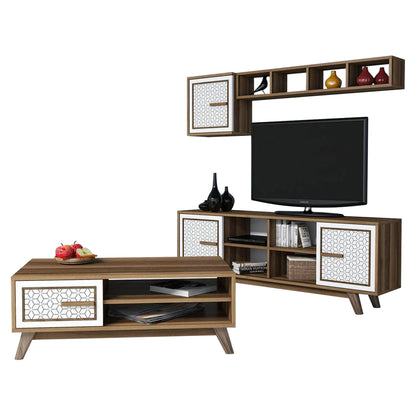 Living Room Composition Hm11852.03 2pcs Melamine In Walnut-white