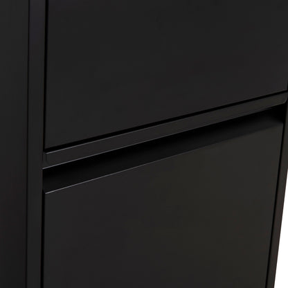 Office Filing Cabinet (3) Sider Hm6636.01 Black Metal 45.5x62x103.5hcm.