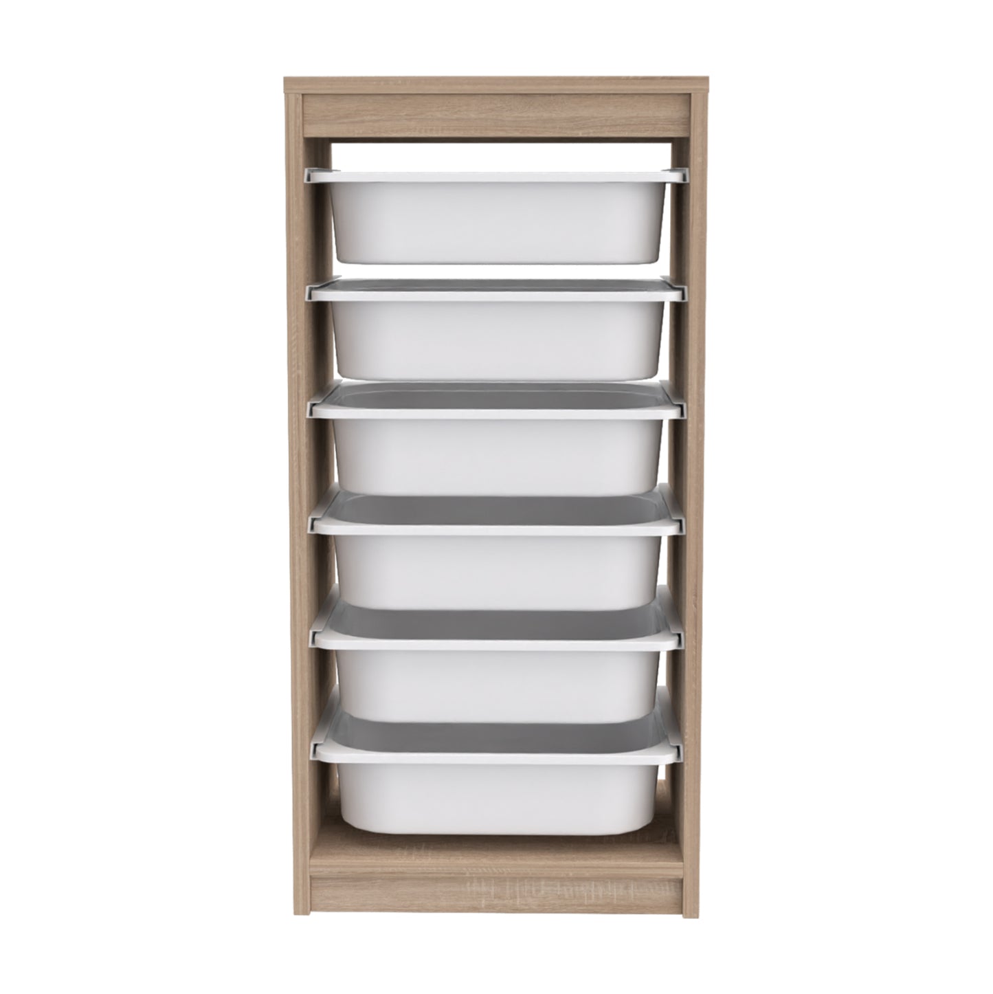 Chest Of Drawers Sani Hm18199.03 Melamine In Sonama-white P.e. Drawers 45,5x29,6x91,8hcm.