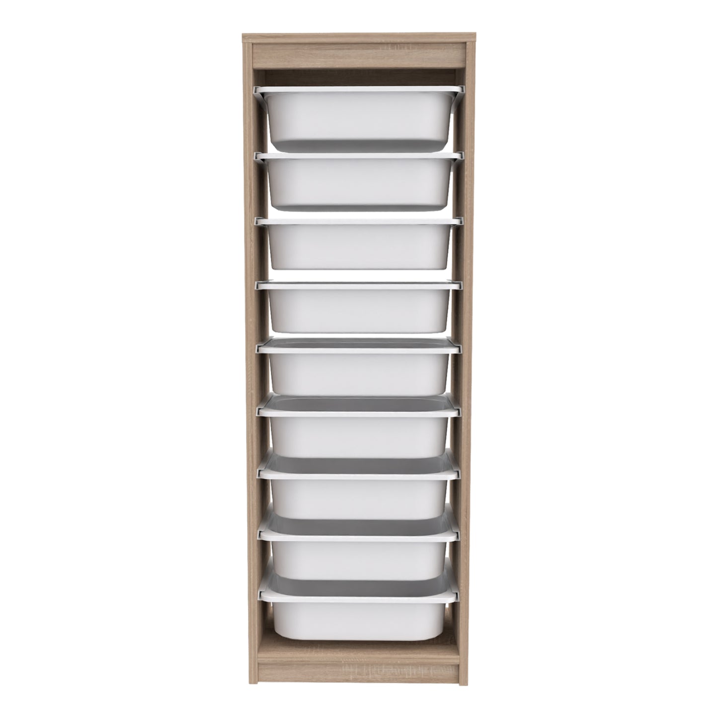 Chest Of Drawers Sani Hm18203.03 Melamine In Sonama-9 White P.e. Drawers 45,5x29,6x125hcm.