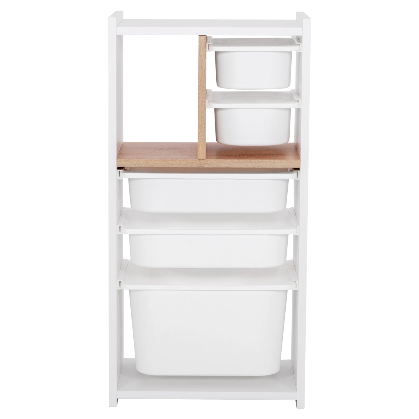 Chest Of Drawers Sani Hm18209.01 Melamine In White-sonoma & White P.e. Drawers 45.5x30x90hcm.