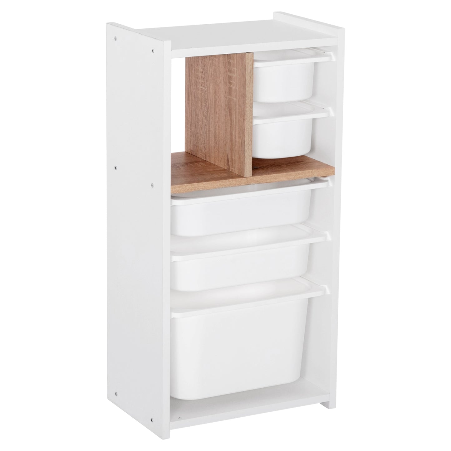 Chest Of Drawers Sani Hm18209.01 Melamine In White-sonoma & White P.e. Drawers 45.5x30x90hcm.