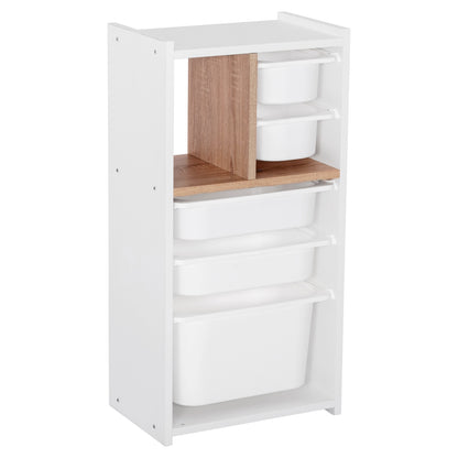 Chest Of Drawers Sani Hm18209.01 Melamine In White-sonoma & White P.e. Drawers 45.5x30x90hcm.